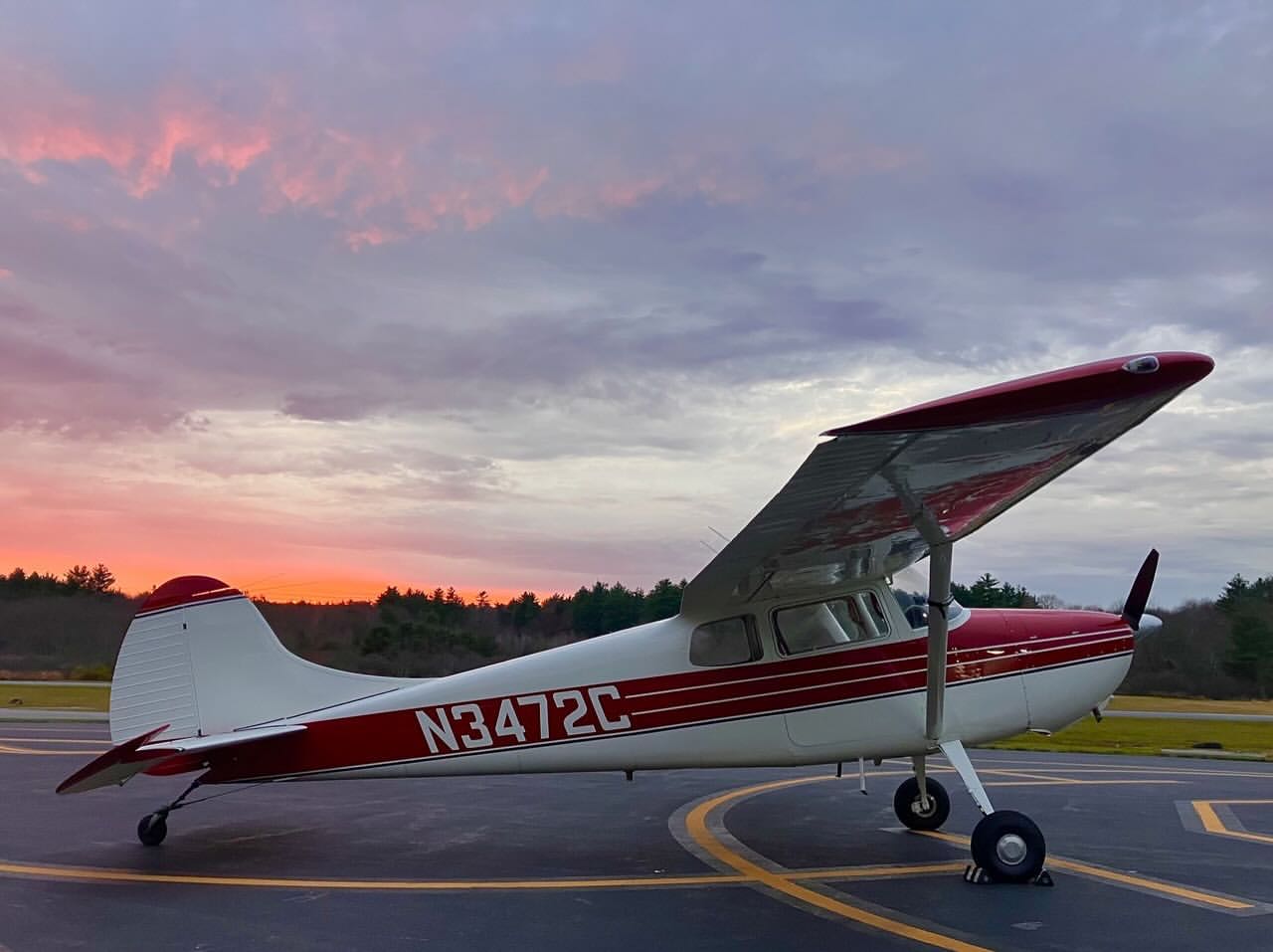 Beautiful sunset at fuel dock